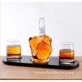 new design middle finger glass bottles for whiskey